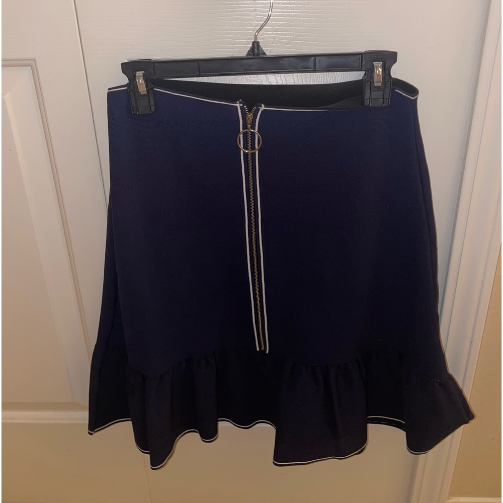 Gianni bini skirt navy with front zipper